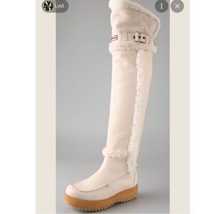 Hunter Cream Over the Knee Boots MAKE AN OFFER Size 8.5
